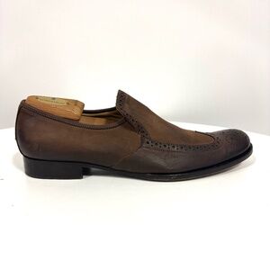 Billy Reid Brown Leather & Suede wingtip Loafer 10